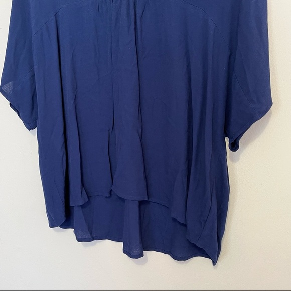 Madewell Blue Dolman Sleeve V Neck Blouse Womens Size Small - Picture 3 of 11